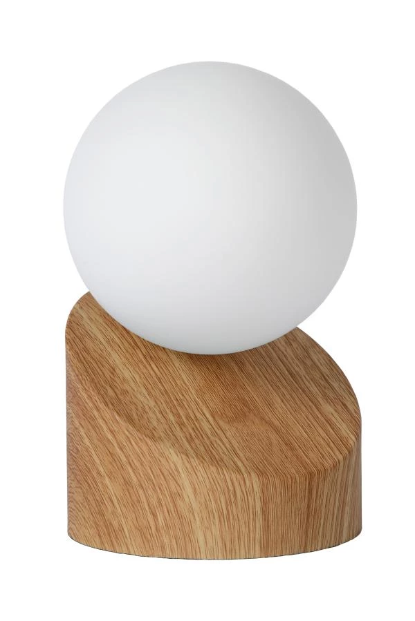 Lucide LEN - Lampe de table - Ø 10 cm - 1xG9 - Bois clair - éteint